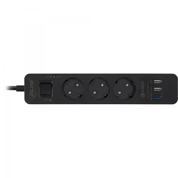 Steckdosenleiste, 2-fach, USB-C/A 65W, PD, Schalter, 1,4 m