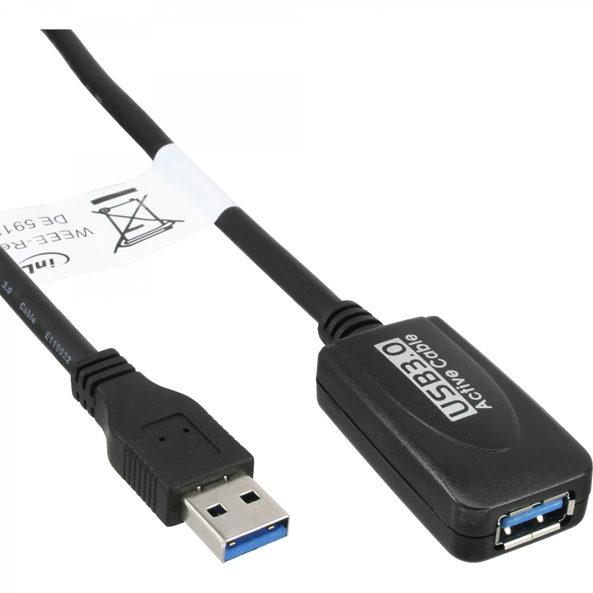 InLine® USB 3.2 Gen 1 Active Repeater Cable Type A male to Type A ...