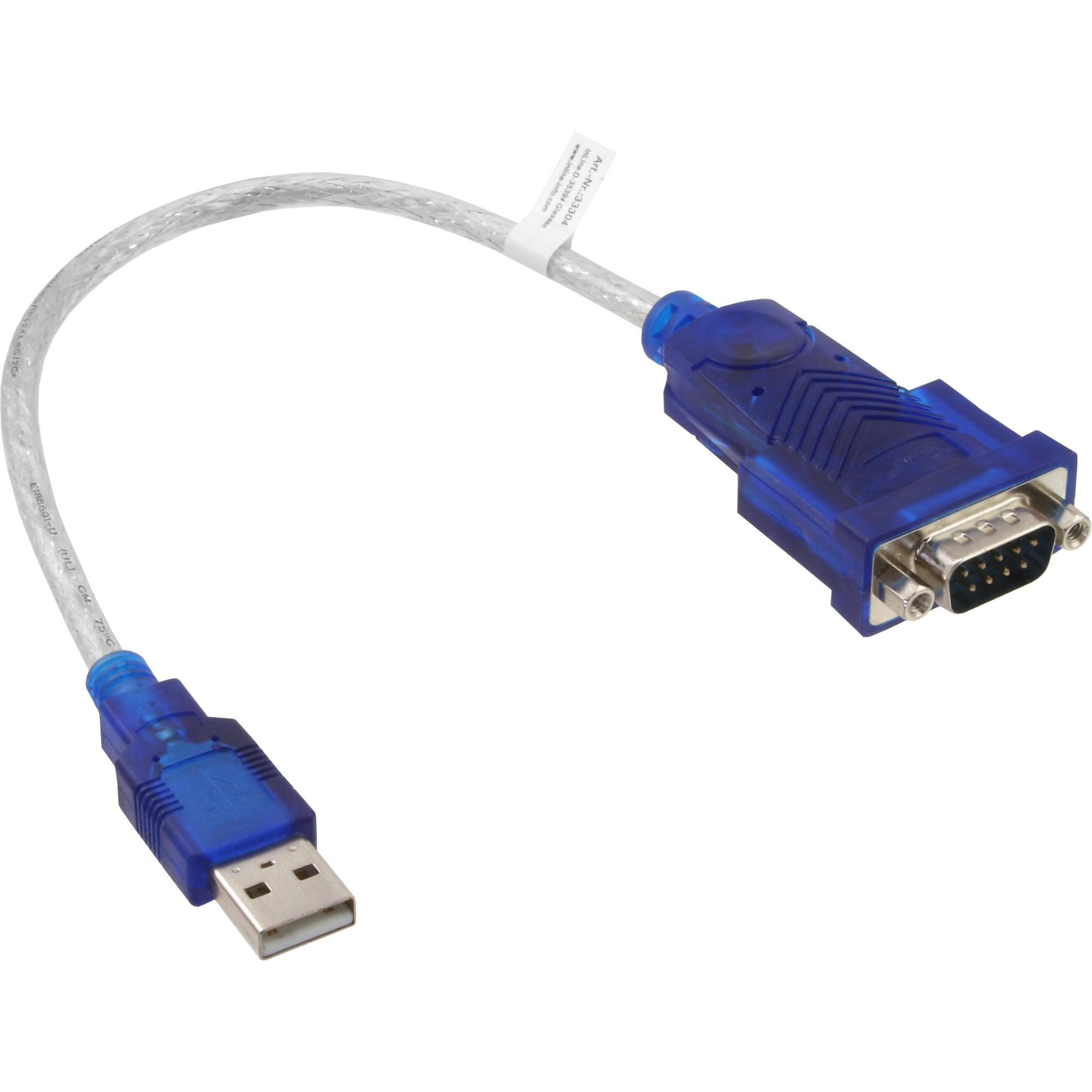 InLine® USB to Serial Adapter Cable USB Type A male to DB9 male