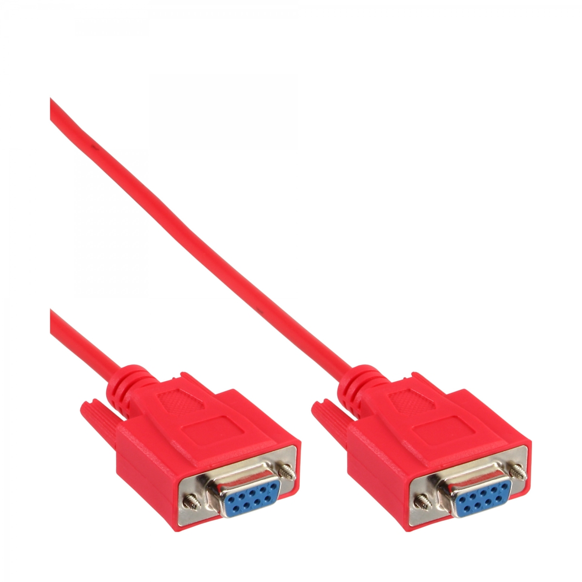 InLine® Null Modem Cable DP9 Pin female to female moulded red 2m |Null ...